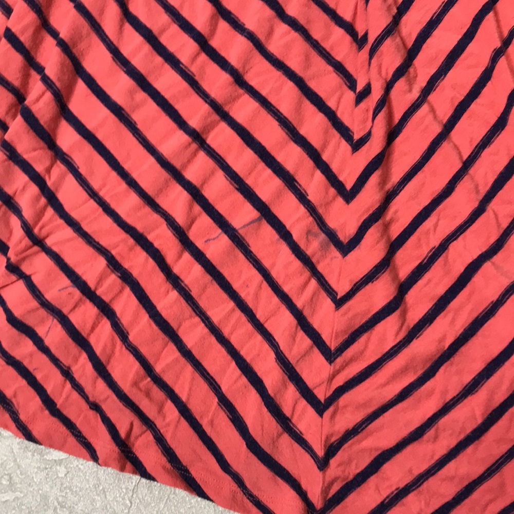 Liz Lange Maternity Dress Sz M Orange Navy Blue - Picture 7 of 7